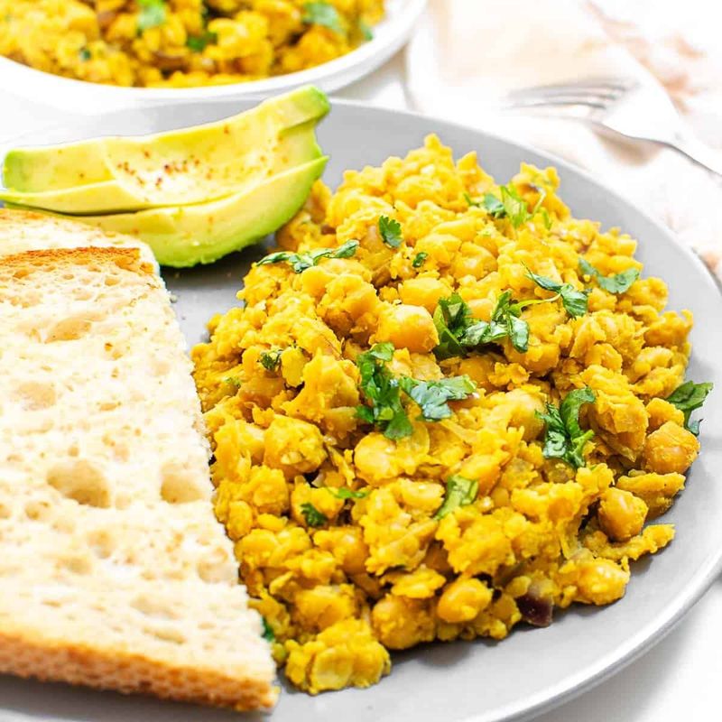 Savory Breakfast Chickpea Scramble