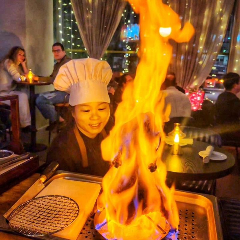 Flaming Desserts Or Drinks