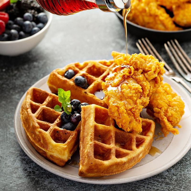 Maple Syrup On Fried Chicken