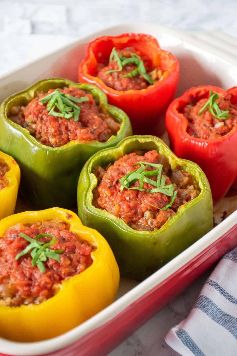 Lentil Stuffed Peppers