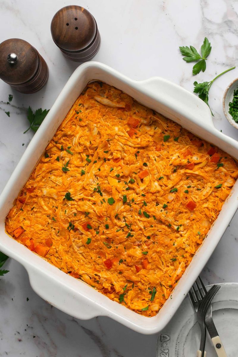 Buffalo Chicken Pasta Bake
