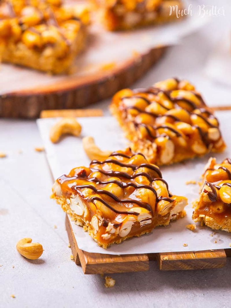 Salted Caramel Cashew Bars