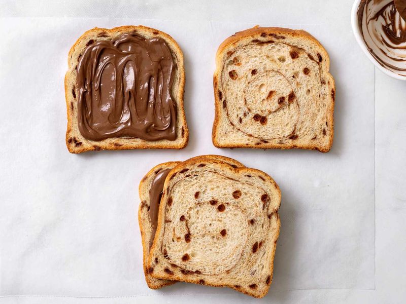 Chocolate Spread On White Toast