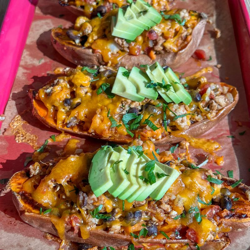 Loaded Sweet Potato Nacho Boats