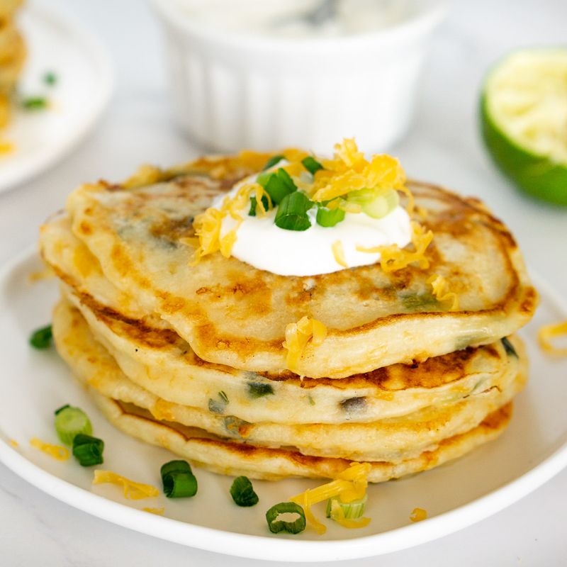 Savory Cheddar And Chive Pancakes