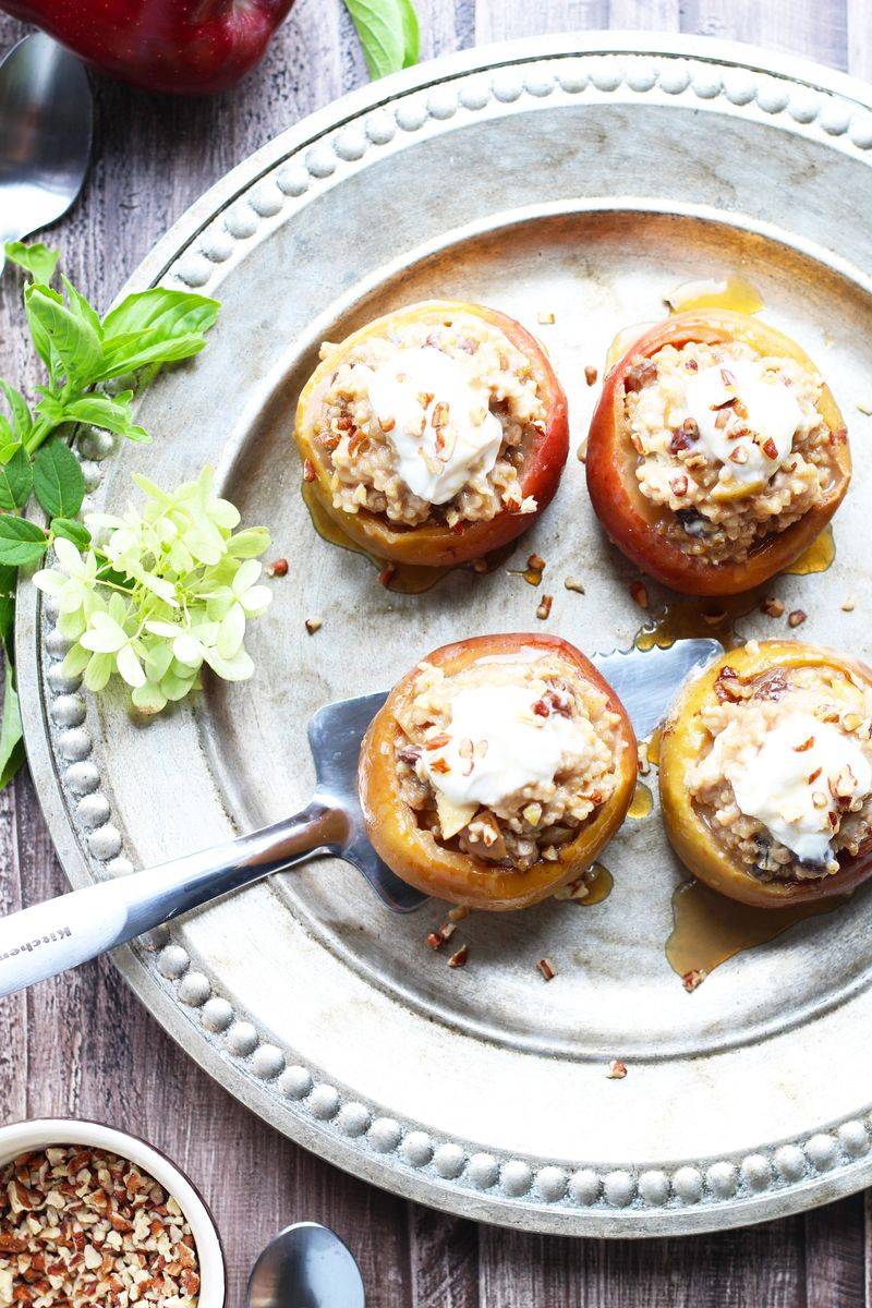 Goat Cheese And Walnut Stuffed Apples