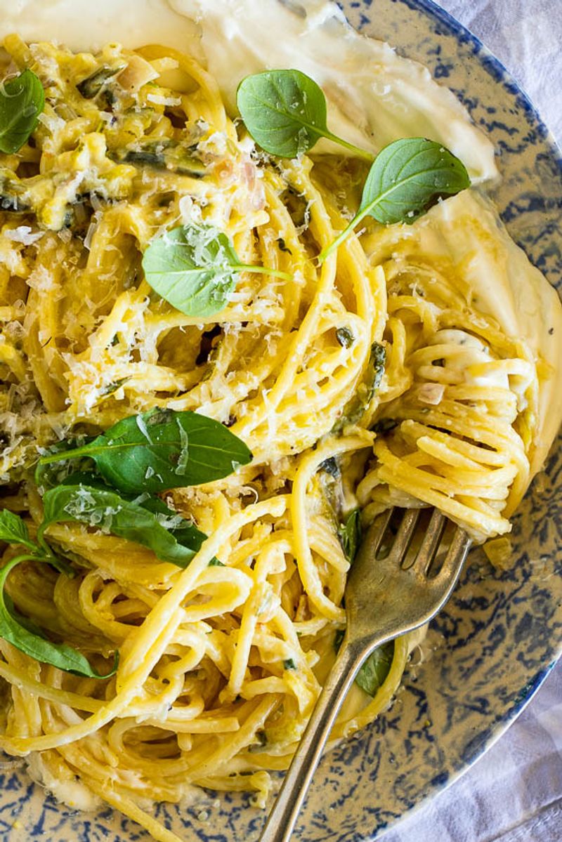 Lemon And Goat Cheese Pasta With Fresh Herbs
