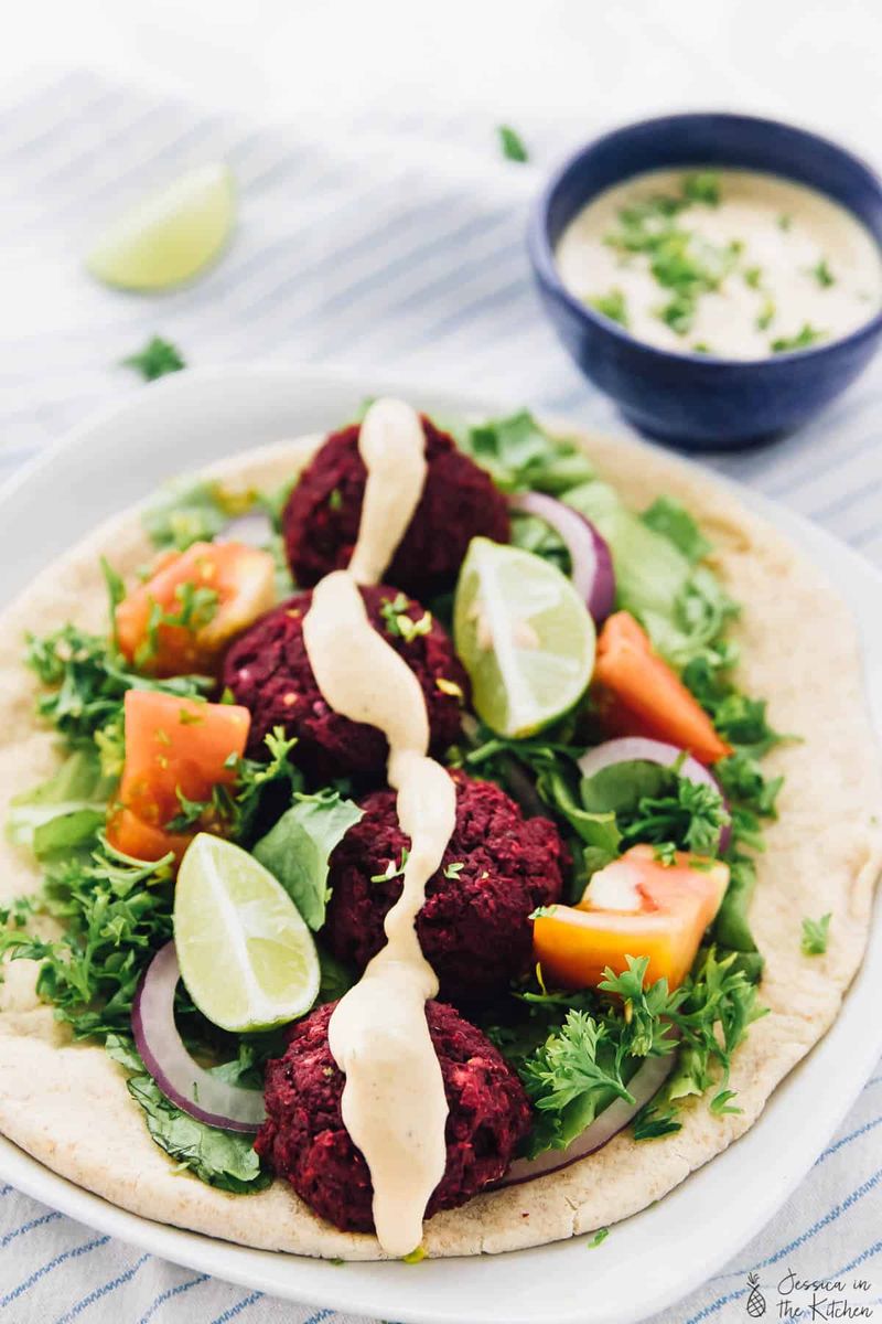 Spicy Beet Falafel