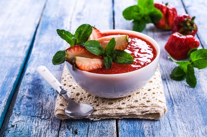 Scarlet Strawberry Gazpacho