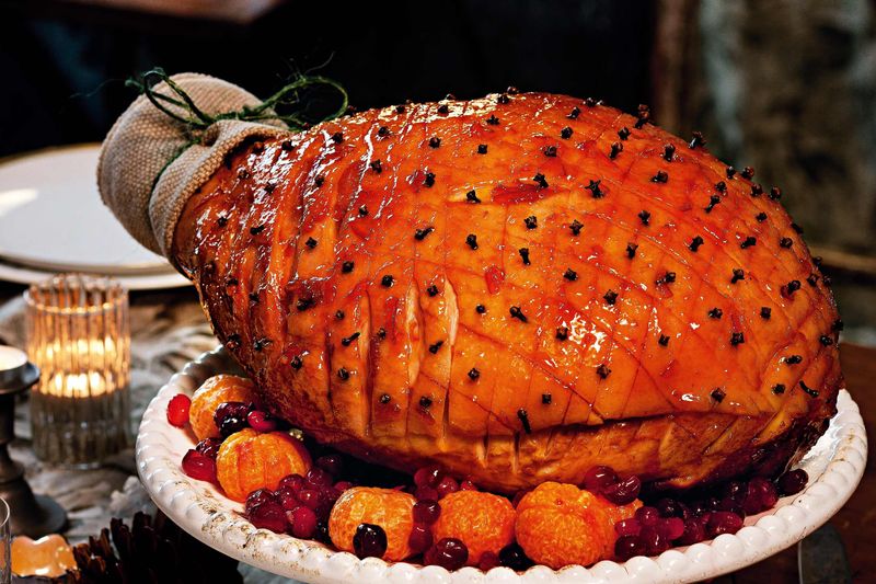 Maple-Glazed Ham With Cloves