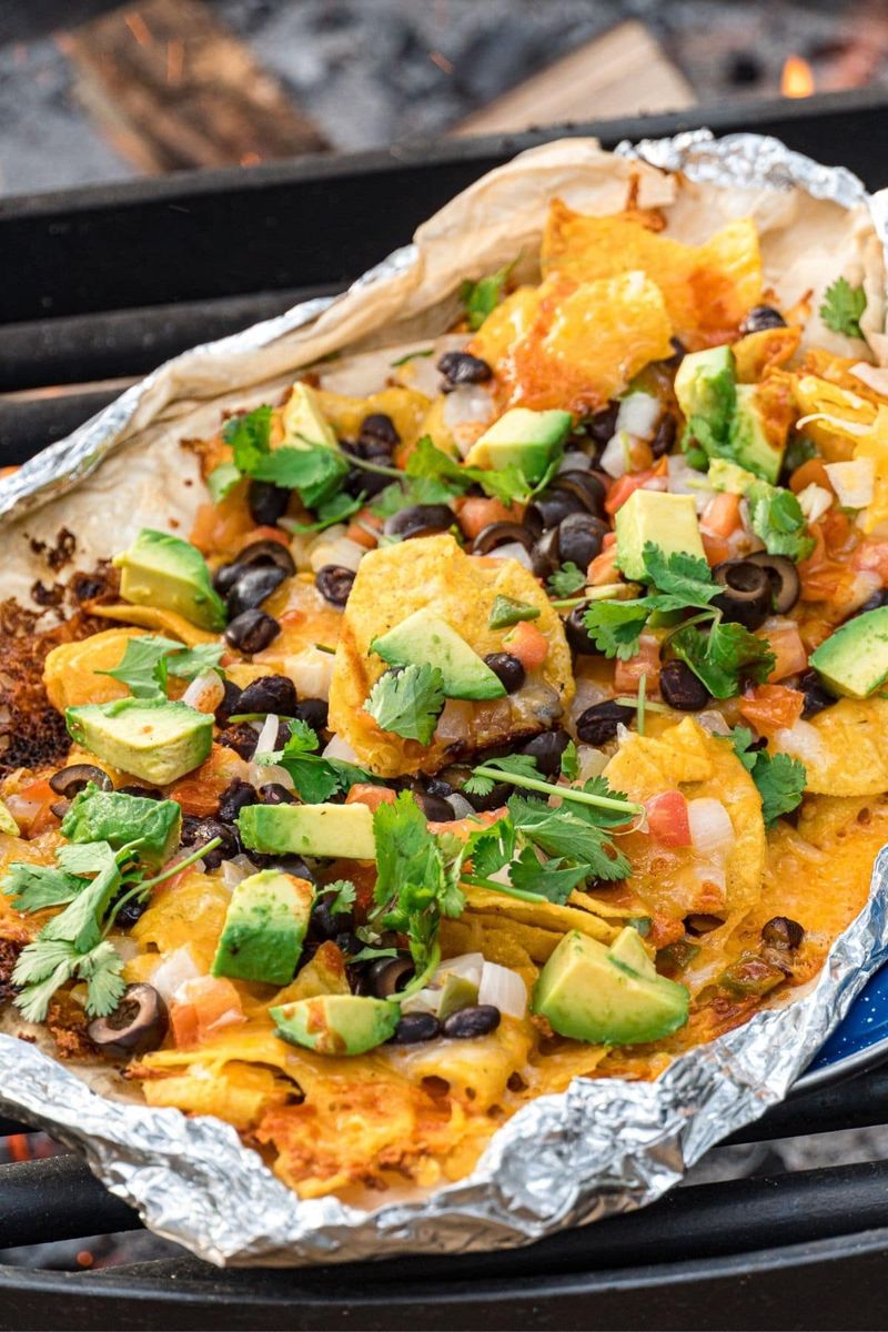 Campfire Nachos In Foil
