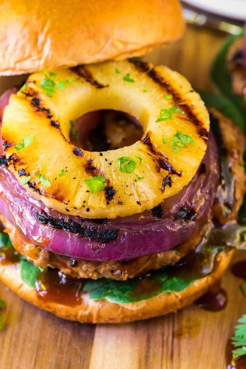 Pineapple Teriyaki Turkey Burgers
