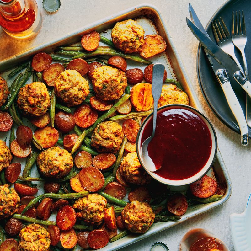 Thanksgiving Turkey Meatball Casserole