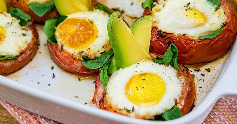 Avocado And Tomato Egg Bake