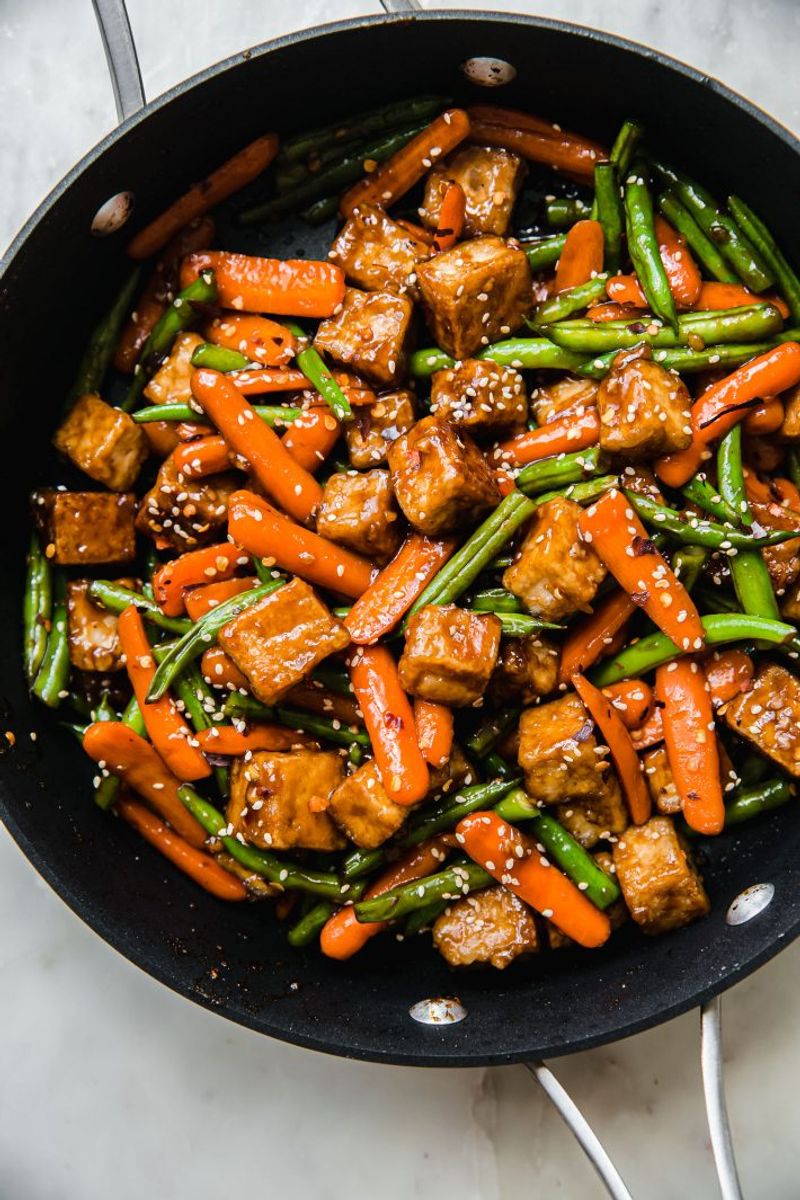 Ginger-Sesame Tofu & Vegetable Stir-Fry