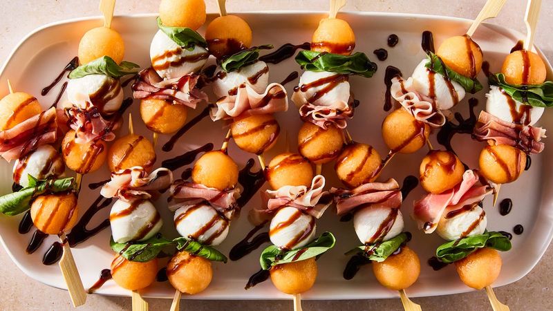 Prosciutto Melon Skewers