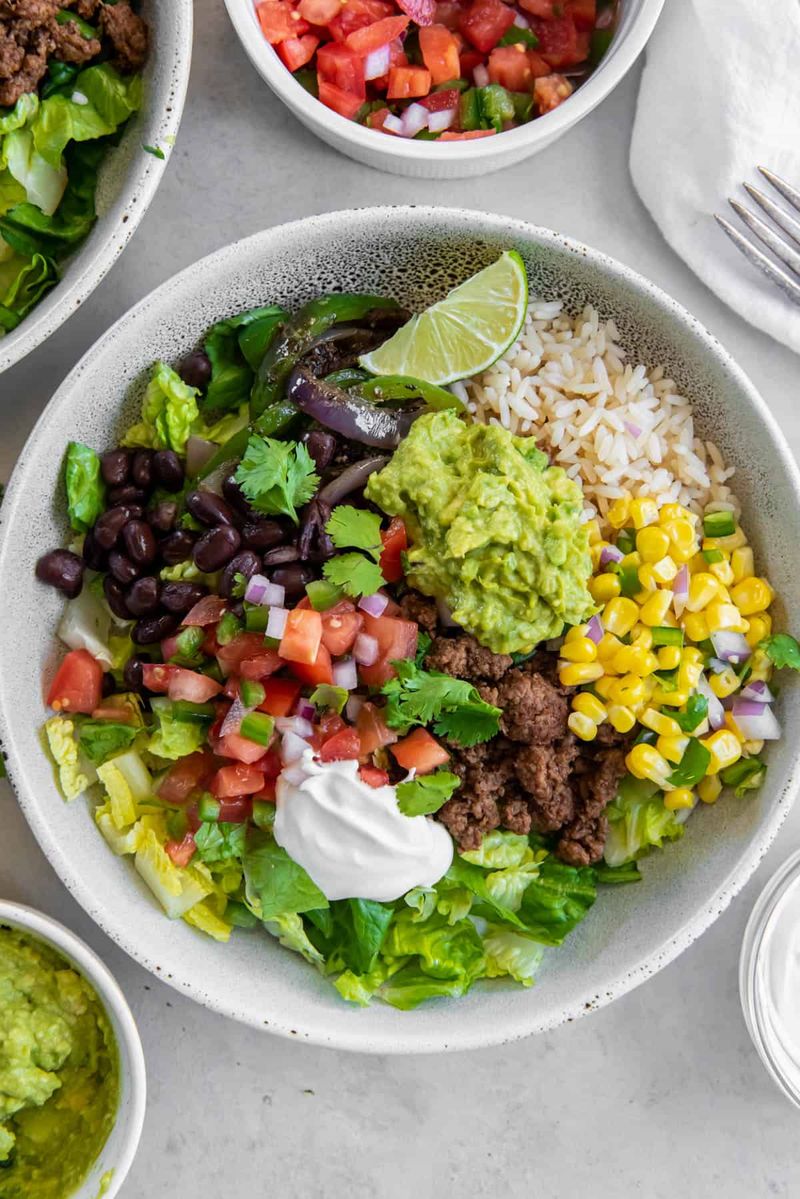 Beef And Bean Burrito Bowl