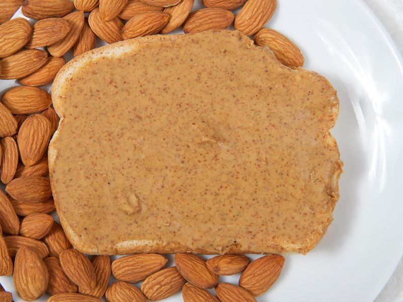 Almond Butter On Whole-Grain Toast