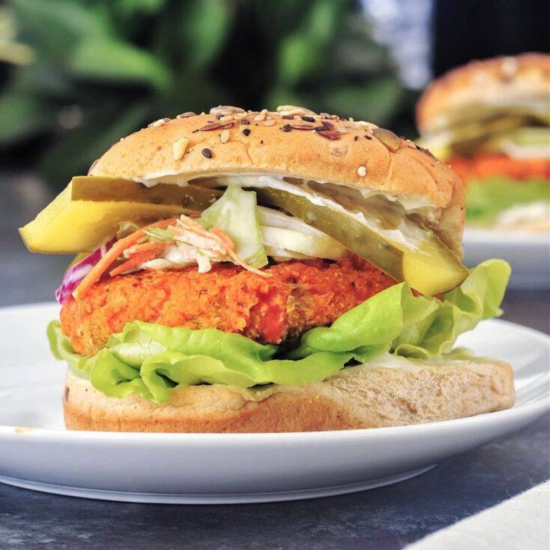 Buffalo Cauliflower Kick Burgers