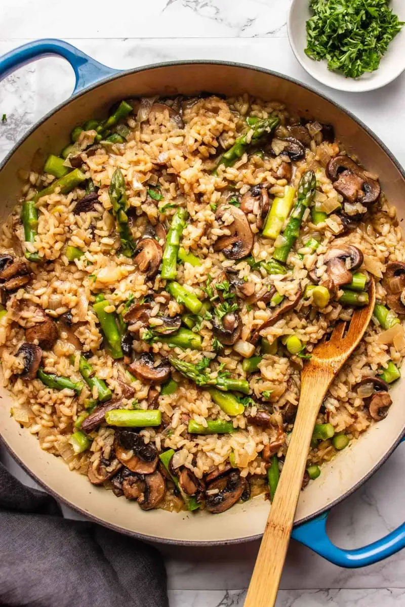 Asparagus And Mushroom Risotto