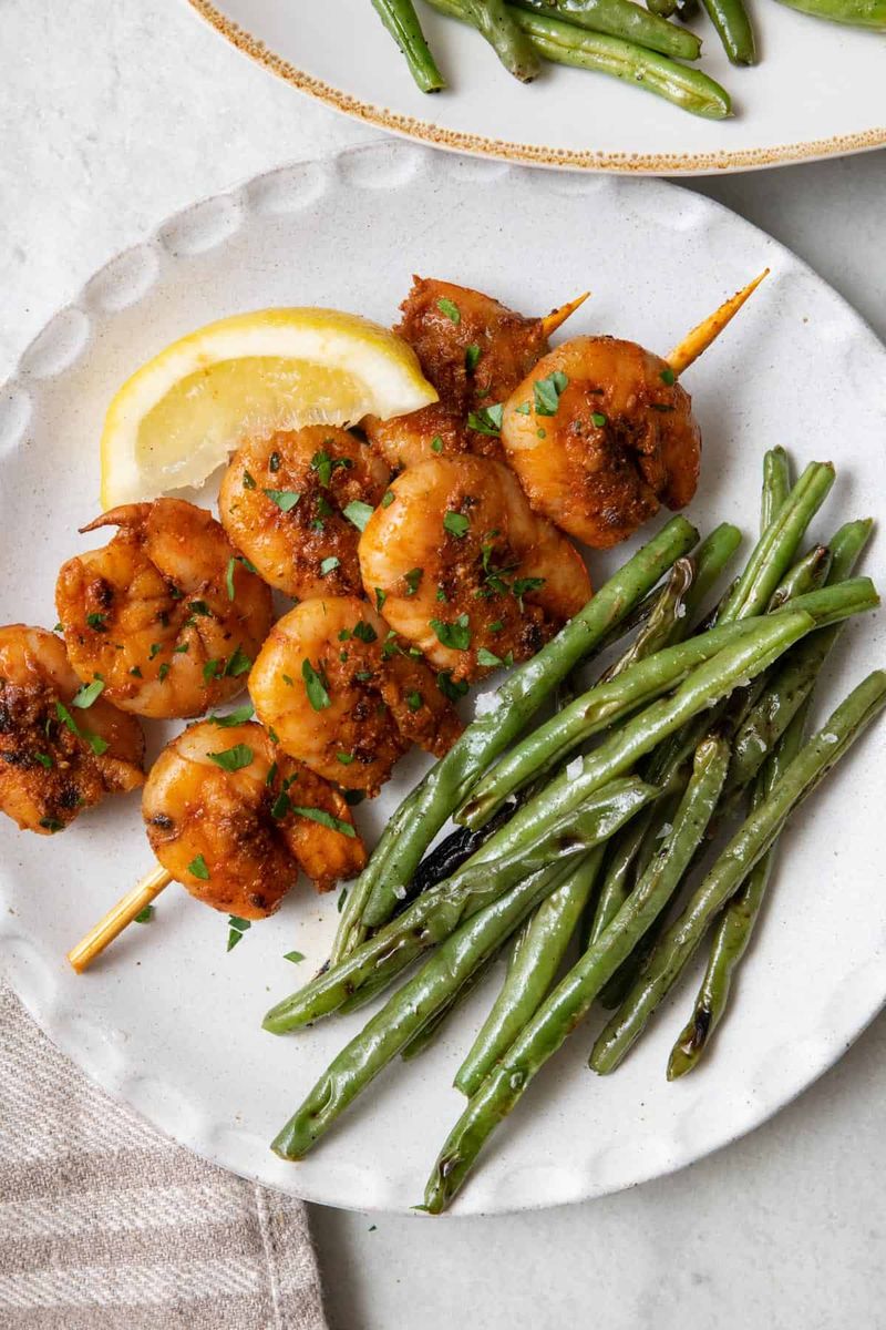 Spicy Grilled Green Beans