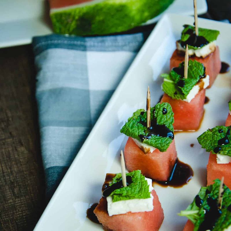 Watermelon Feta Skewers