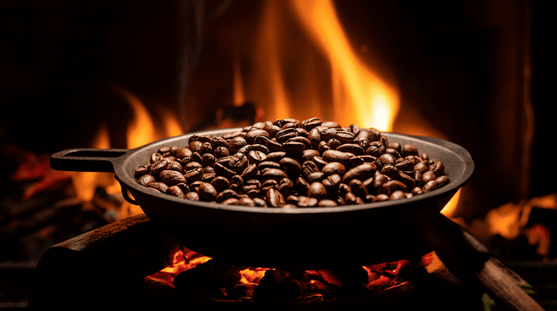 Charcoal-Roasted Coffee Beans