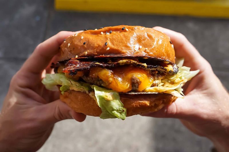 Fast Food Burger And Fries