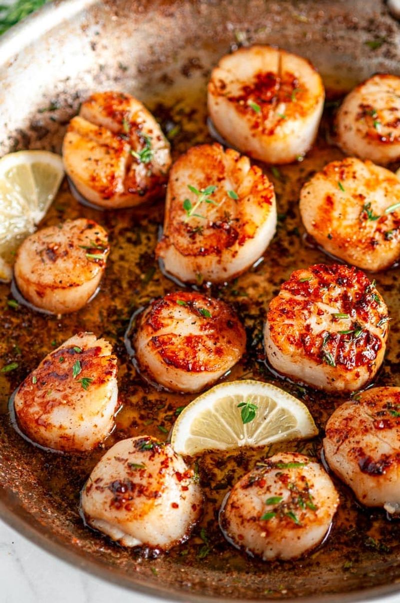 Lemon-Garlic Butter Scallops