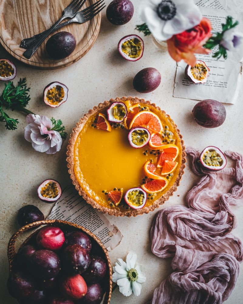 Passion Fruit Curd Tart
