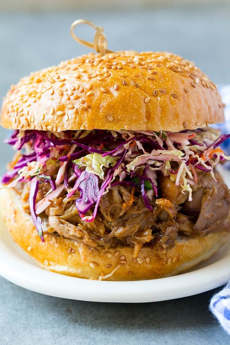 Pulled Pork Sandwiches With Tangy Slaw