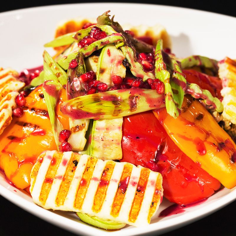 Smoky Halloumi & Vegetable Stacks