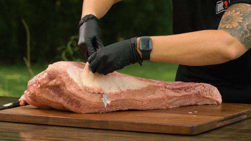 Not Trimming Excess Fat Before Cooking