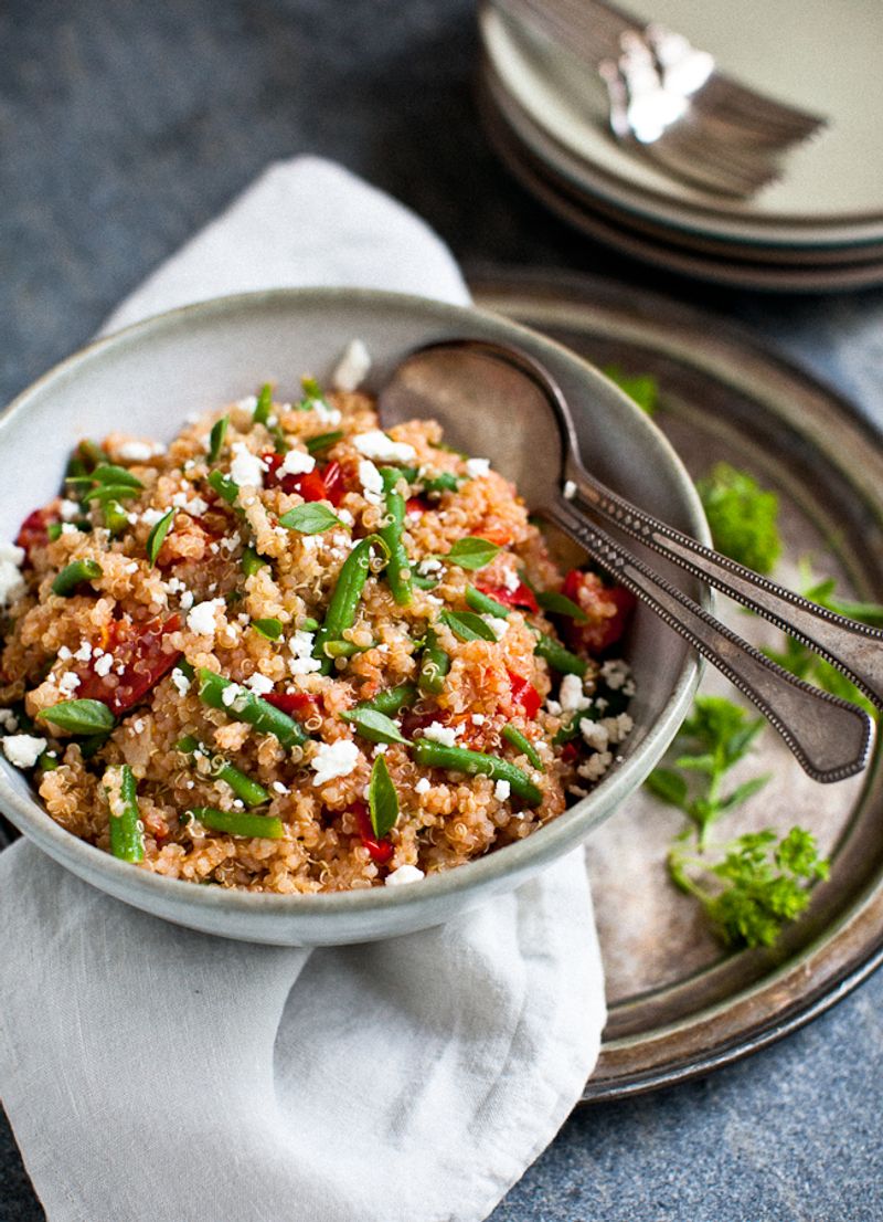 Quinoa Salad With Feta And Cherry Tomatoes