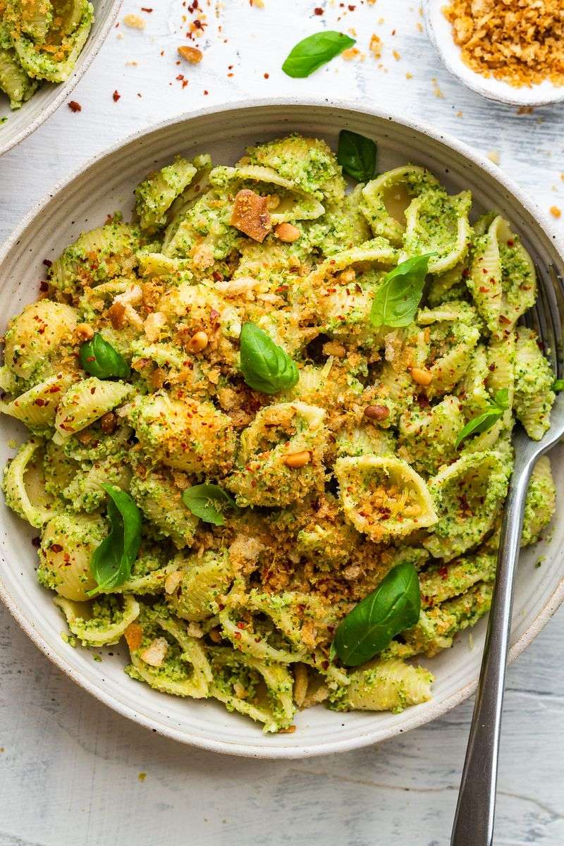 Spinach And Broccoli Pesto Pasta