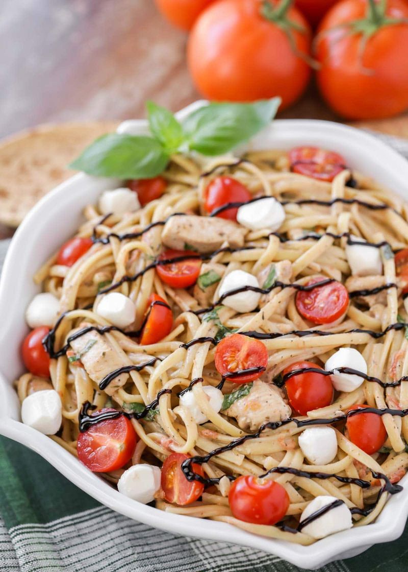 Bruschetta Chicken Pasta Salad