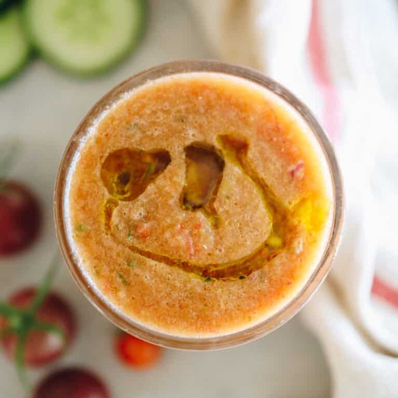 Purple Cherokee Tomato Gazpacho