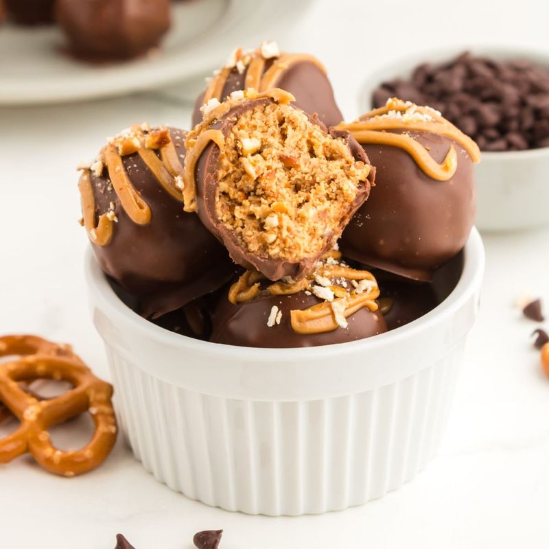 Guilty Pleasure Peanut Butter Pretzel Truffles