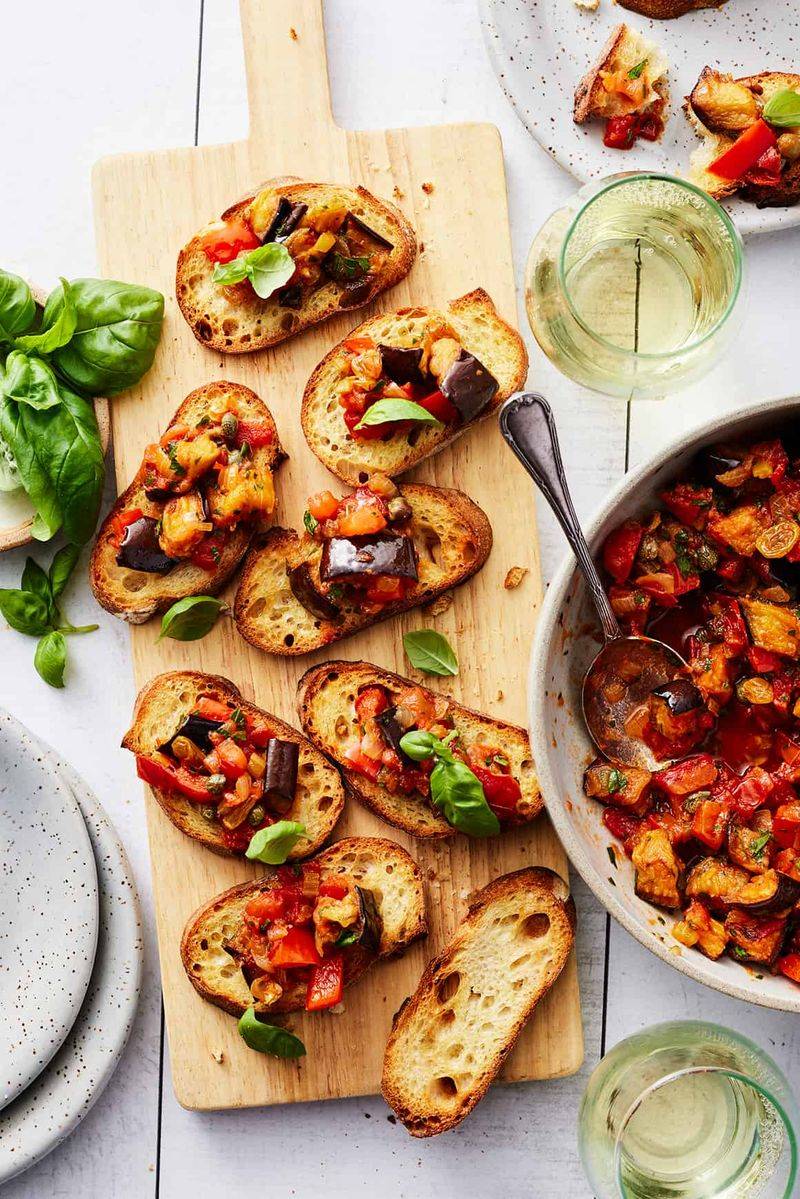 Eggplant Caponata On Crusty Bread