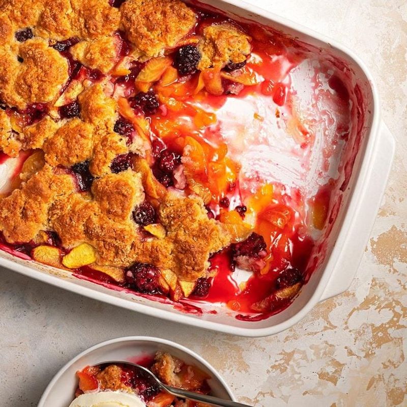 Peach Cobbler With Cinnamon-Sugar Crust