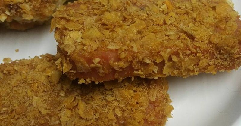 Cornflake-Coated Fried Spam