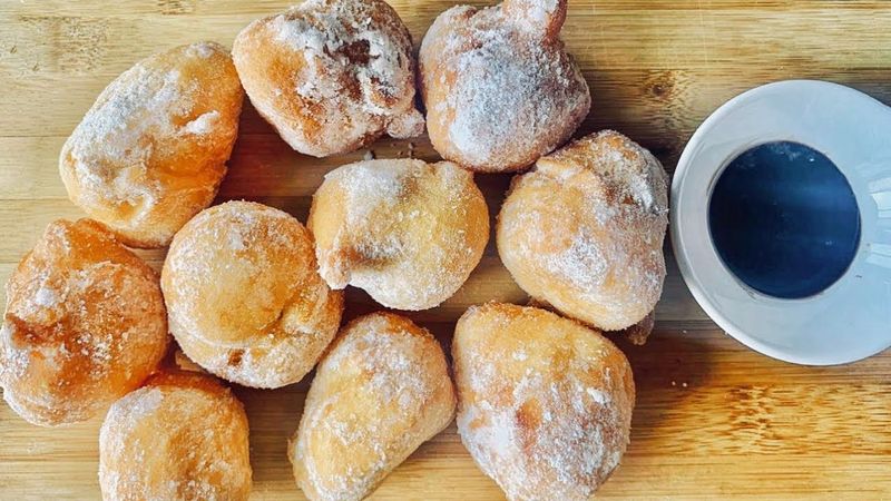 Powdered Pancake Batter Fried Like Donuts