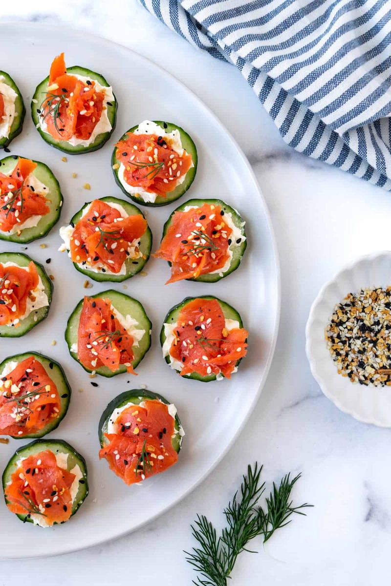 Smoked Salmon Cucumber Bites