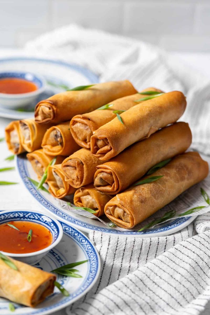 Spring Rolls: 350°F For Wrapper Perfection