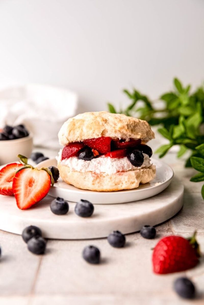 Blueberry-Strawberry Shortcake Sliders