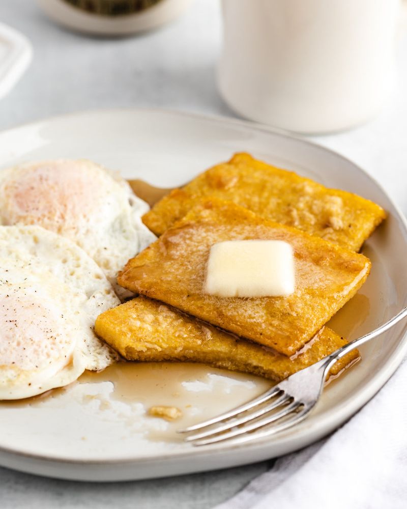 Cornmeal Mush With Ketchup
