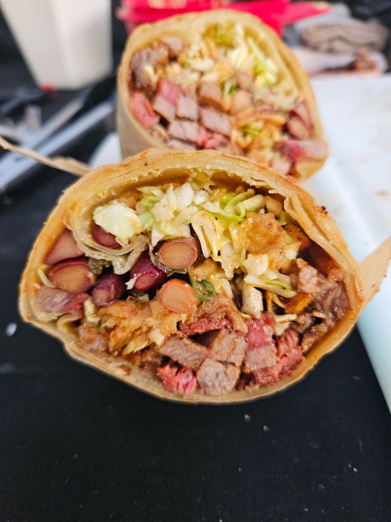 Kansas's BBQ Brisket Burrito