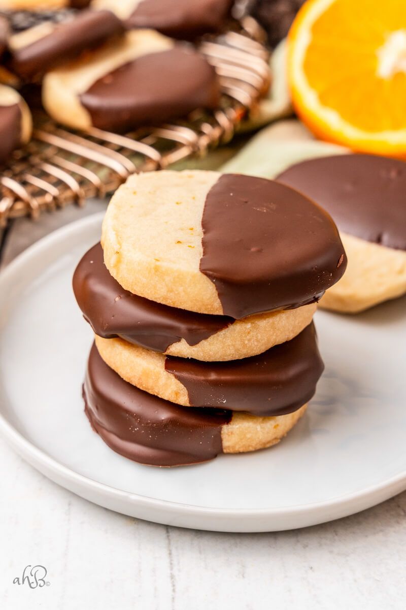 Chocolate-Dipped Orange Shortbread