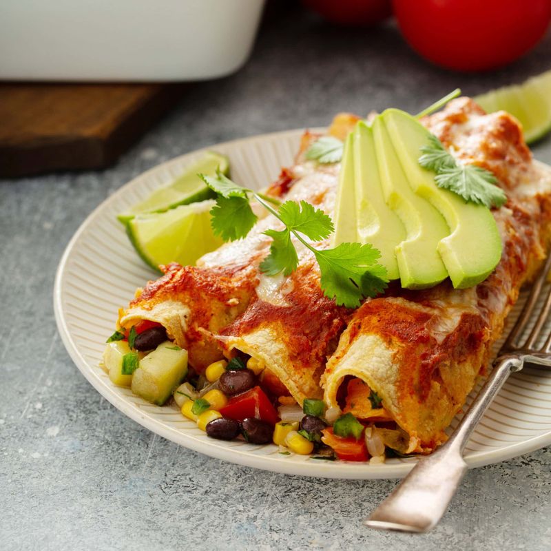 Smoky Black Bean Enchiladas