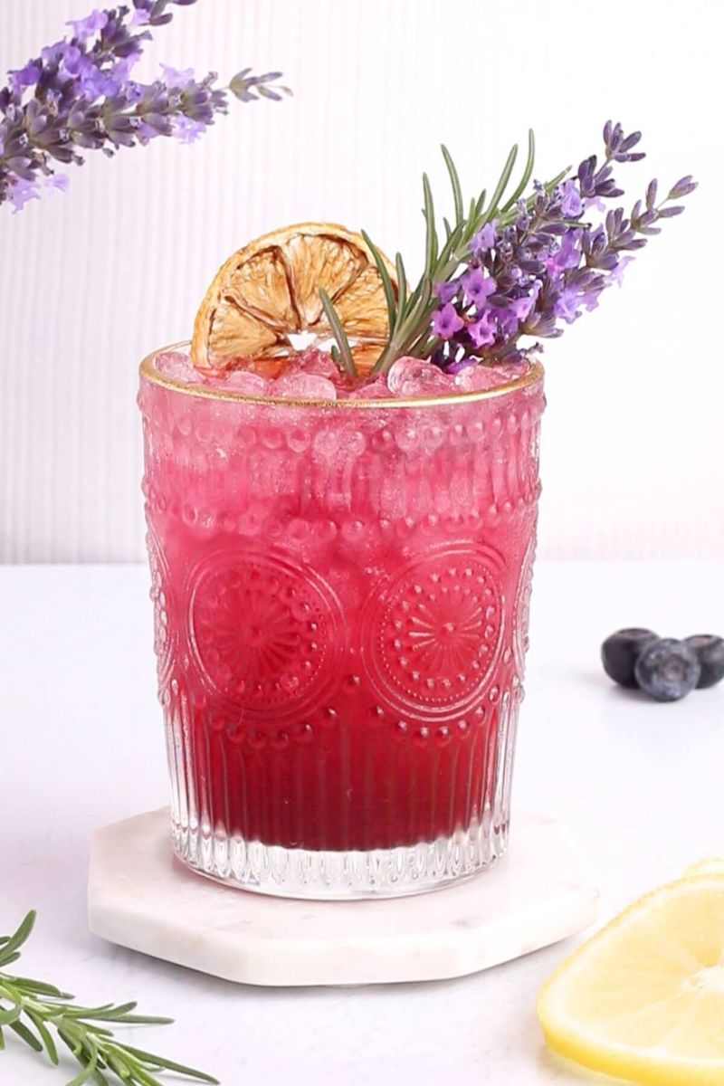 Lavender Blueberry Kombucha Mocktail